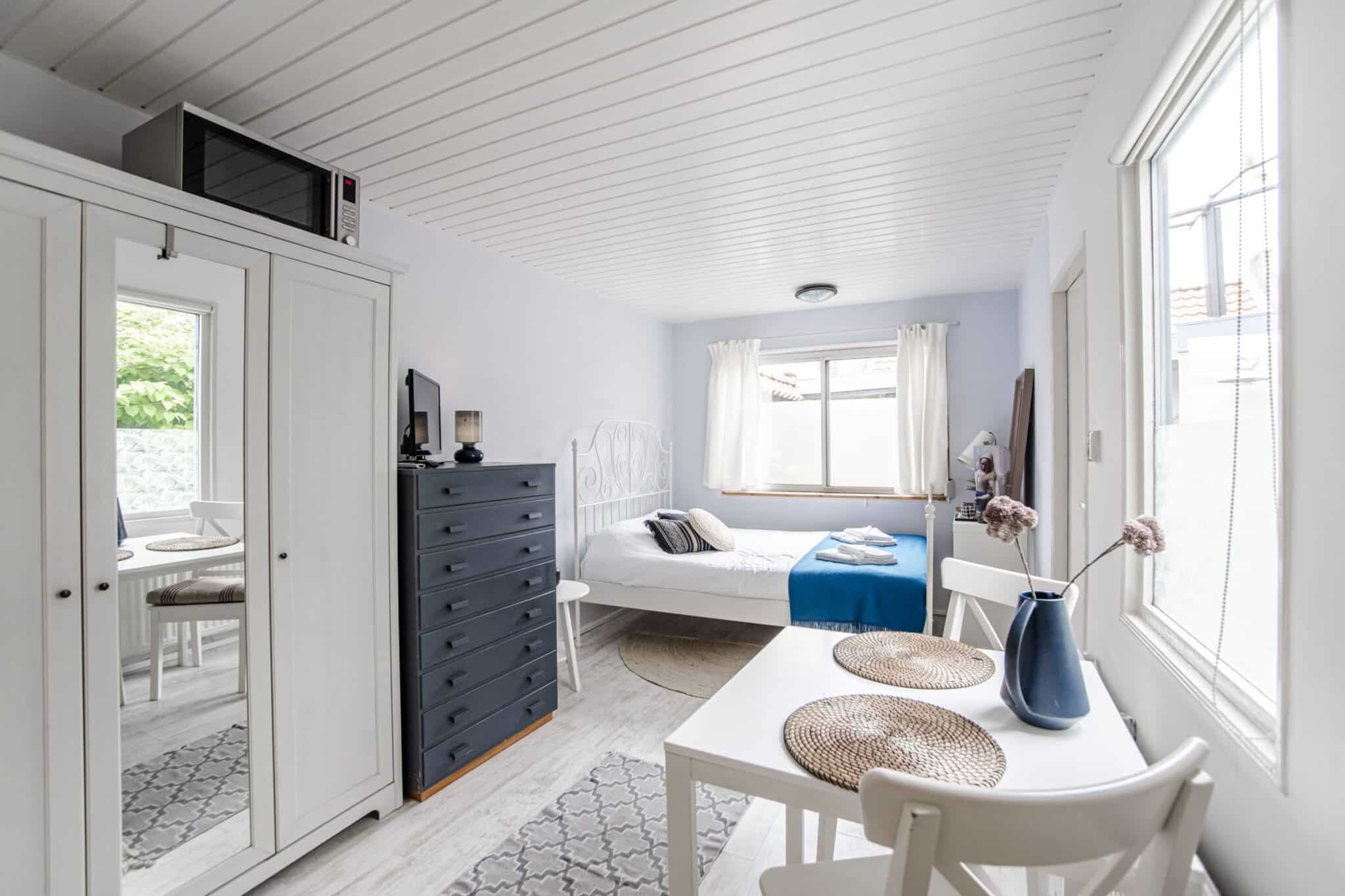 Interieur van vakantiehuis Jopie's cabin in het centrum van Zandvoort