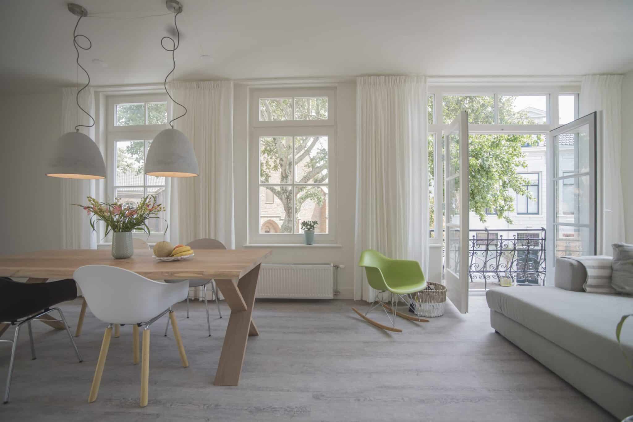 Woonkamer van Luxury Apartmetns Upstairs in het centrum van Zandvoort